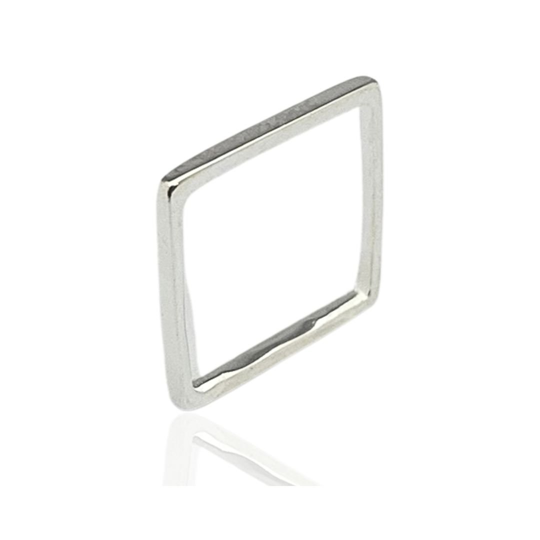 Anel Quadrado Liso Fio 1.3mm