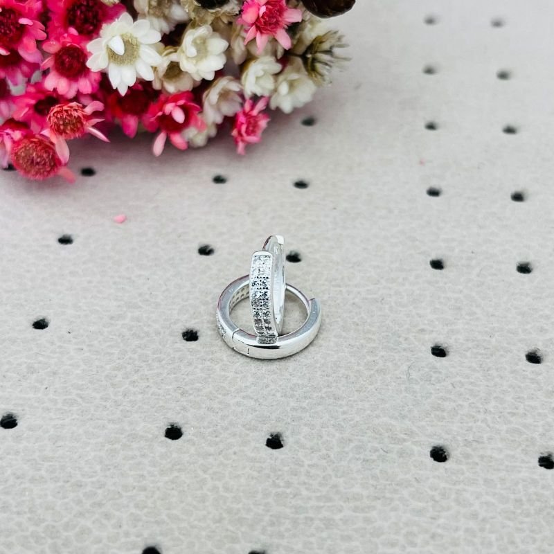 Argola Click de Prata 925 Cravejada para Revenda Lucrativa